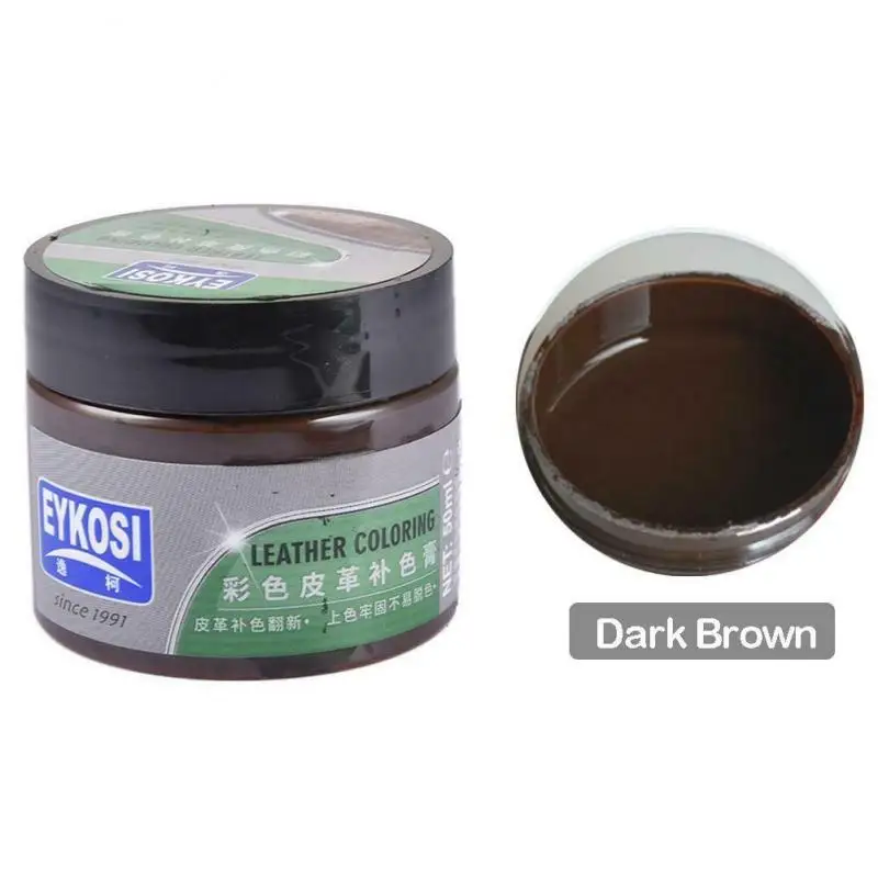 Dark brown 50 г Кожаная кожа для восстановления и ремонта инструмент авто сиденье диван Пальто Отверстия царапины трещины восстановление уход за обувью Чистка кожи очиститель - Тип аромата: Dark brown