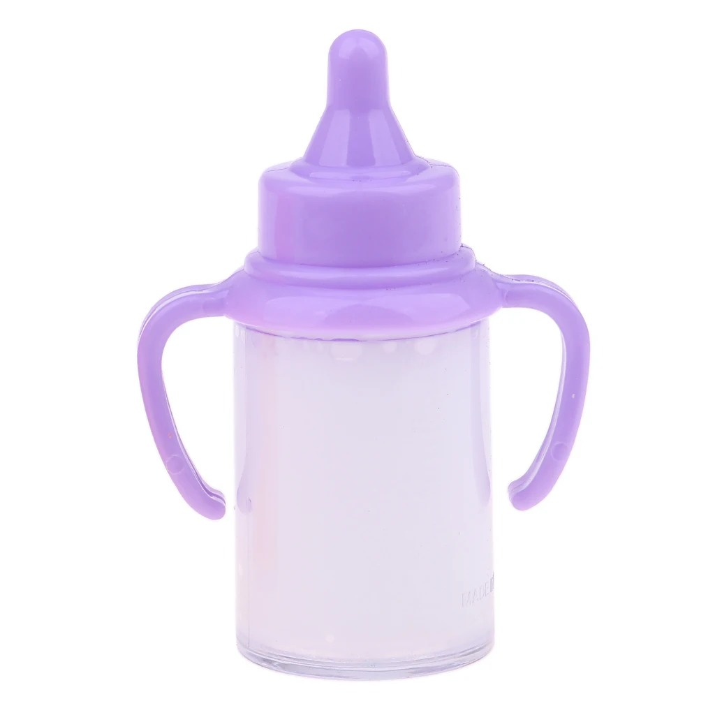 Reborn Infant Bottles Baby Doll Supply Milk Bottles With Two Handles
