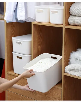 

1PC Plastic Storage Box 2 Sizes Storage Basket Kitchen Snack Storage Box Bathroom Desktop Storage Basket Cosmetic Basket XB 034