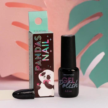 

Pandas nails permanent gel polish black