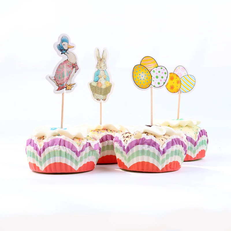24 шт./лот яйца для капкейка берет на день рождения вечерние детей Baby Shower