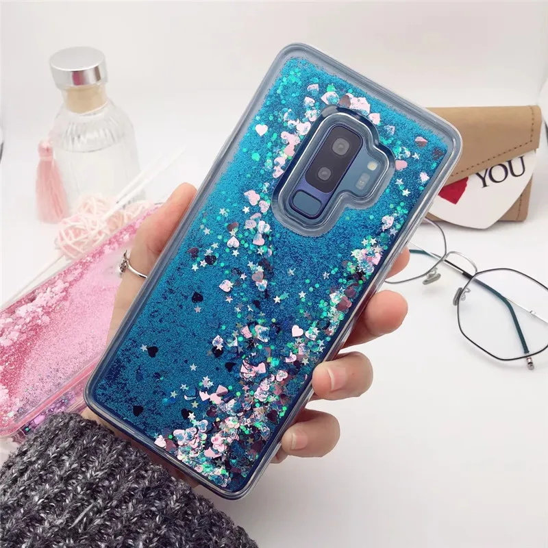 kawaii samsung phone cases For Samsung Galaxy A5 A8 2018 Case Liquid Glitter Quicksand Clear Soft TPU Back Cover For Samsung A7 A9 A6 J8 J4 J6 Plus 2018 samsung silicone Cases For Samsung