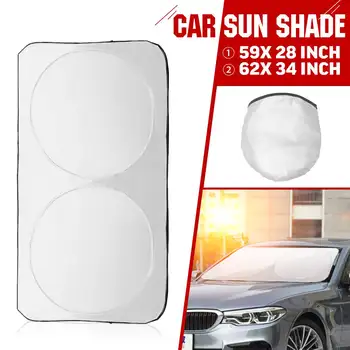 

Custom Car Windshield Sun shade Front Window Visor Cover Sunshade Silver Foil Anti UV Reflector Car-styling Protector