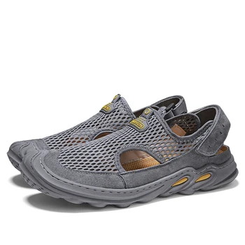 

mens zapatos man sandals flip sports beach Light Shoes for Fashion summer blade transpirables shoe mesh flops slip male hombre