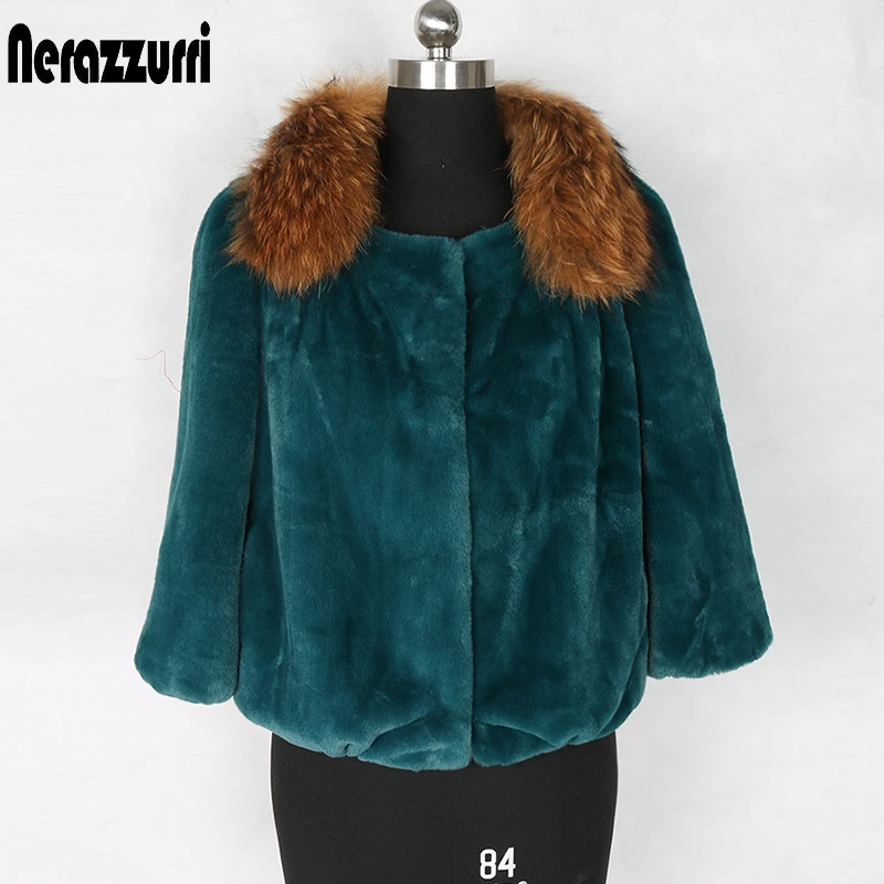 Natural Raccoon Fur Detachable Collar Scarf for Women