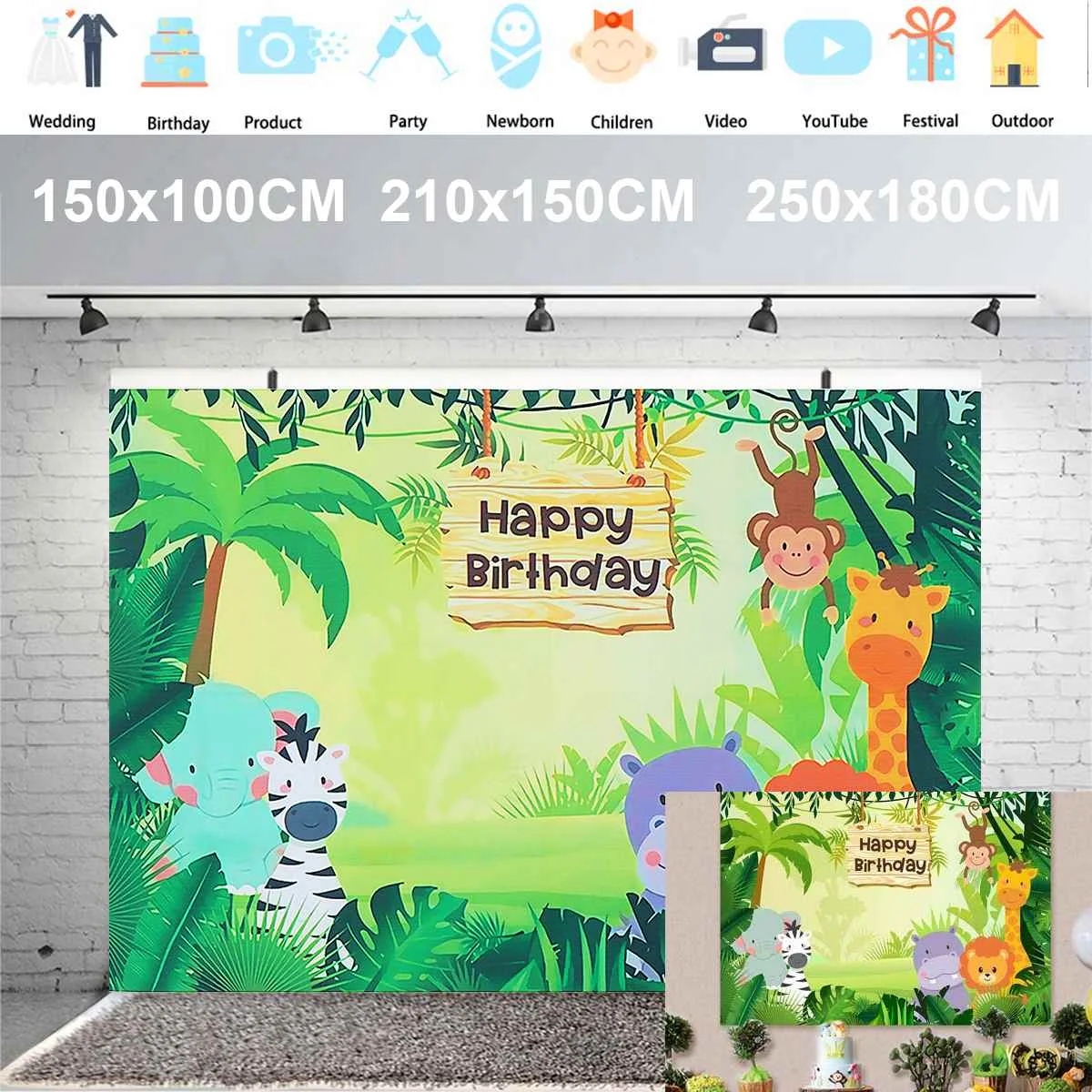 Arriere Plan De Joyeux Anniversaire Avec Animaux De La Jungle Decoration De Fete De Style Dessin Anime Studio De Photographie Aliexpress Arriere Plan De Joyeux Anniversaire Avec Animaux De La Jungle Decoration De Fete De Style Dessin Anime Studio De Photographie Aliexpress