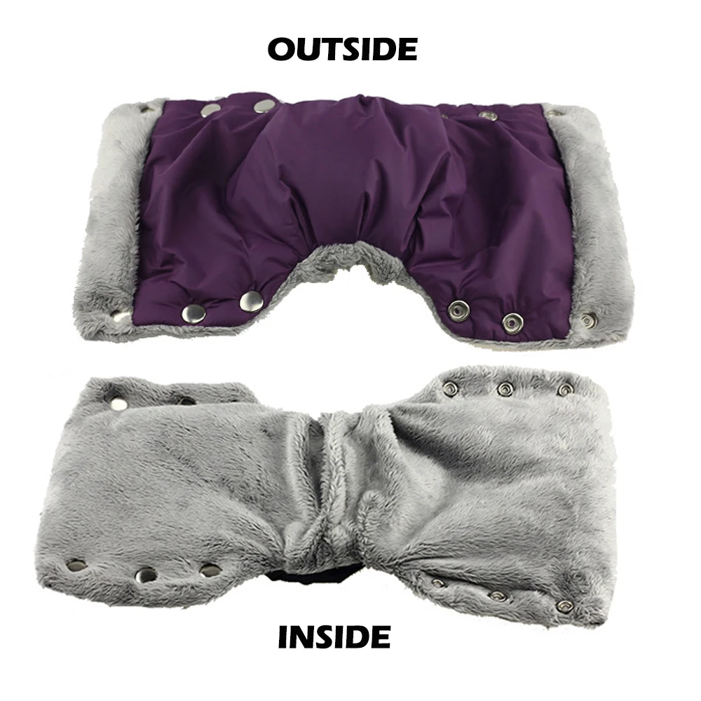 Теплые зимние перчатки меховая флисовая муфта для рук детская коляска чехол