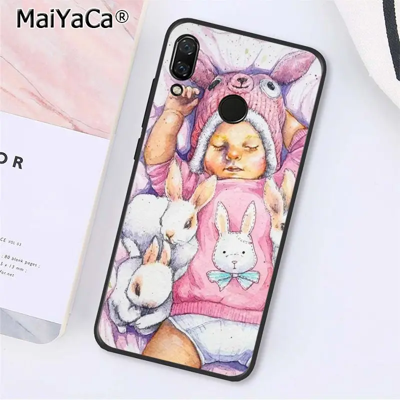 MaiYaCa модный коричневый волос для мамы, дочки, папы, семейный чехол для телефона Xiaomi Redmi8 4X 6A S2 Go Redmi 5 5Plus Note5 7 Note8pro - Цвет: A12