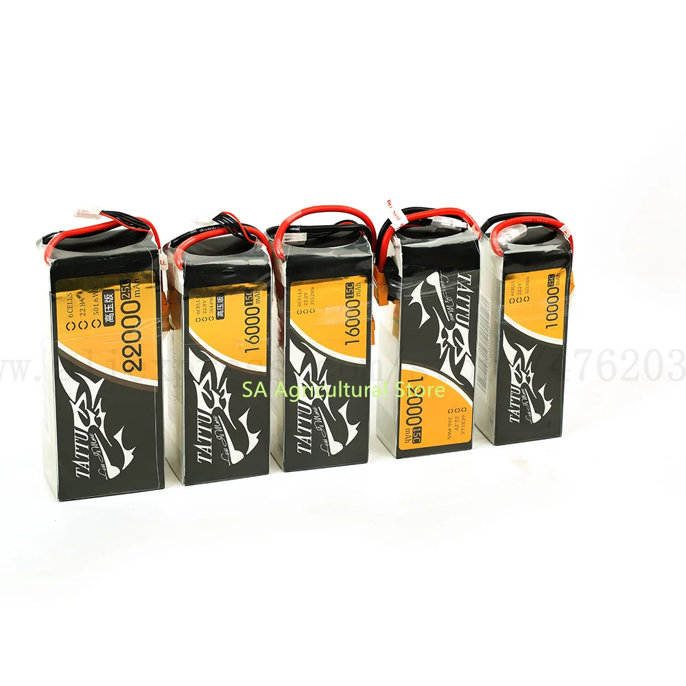 Tattu 22.2V 25C 6S 10000mAh 12000mAh 15C16000mAh Lipo Battery Pack with AS150 Plug for UAV Drone