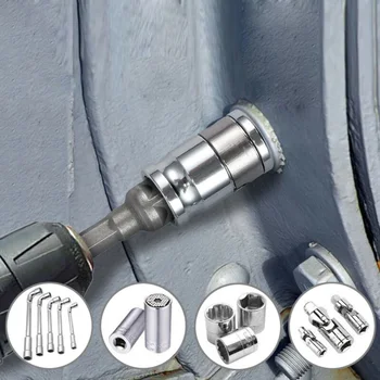 

6pcs Impact Socket Adapter Hex Shank Drill Bits Set + 1pc 105 Degree Drill Extension + 3pcs Magnetic Quick Change Bit Holder