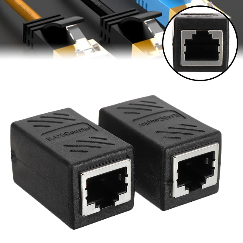 2 шт. RJ45 муфта встроенный Cat7/Cat6/CAT5e Ethernet кабель удлинитель адаптер мягкий (RJ 45)