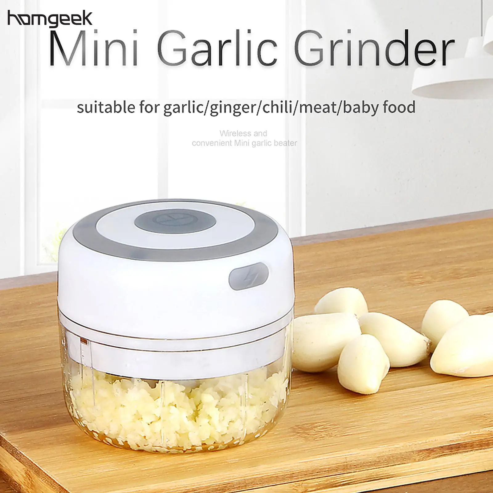 Portable Blender Mini Garlic Grinder Electric Garlic Chopper Food Fruit