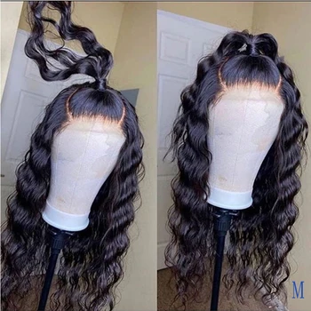 

Pre Plucked Full Lace Remy Human Hair Wig Brazilian Loose Wave Closure 360 Lace Frontal Wig For Black Women With Baby Hair