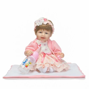 

42cm Soft Cloth Body Silicone Reborn Doll and Clothes Playmate Kids Toys Pretend Toys Appease Toys Christmas Birthday Gifts