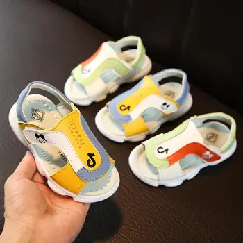 

New Boys Sandals Soft Leather Open-Toe Toddler Baby Summer Leather Shoes Boys and Girls Children Beach Shoes Sport Kids Sandals