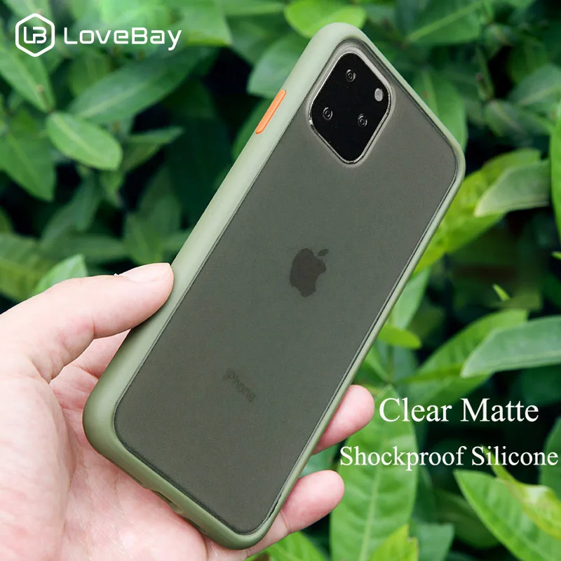 

Lovebay Shockproof Transparent Hybrid Silicone Phone Case For iPhone 11 Pro X XR XS Max 7 8 Plus 2019 Clear Hard PC Back Cover