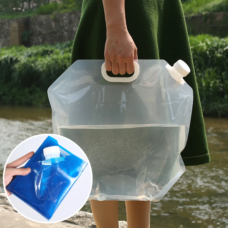 Portable Ultralight Foldable Water Bag Soft Flask Outdoor Water Foldable Portable Bottle Sport Hiking Camping 5L/10L Bag