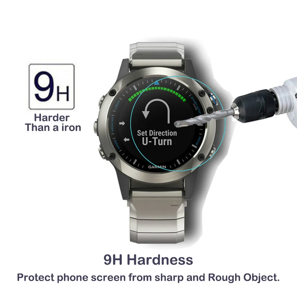 2pcs Tempered Glass Screen Protector For Garmin Fenix 6 6s 6x Pro Solar Sapphire Protective Screen Guards For fenix6 pro