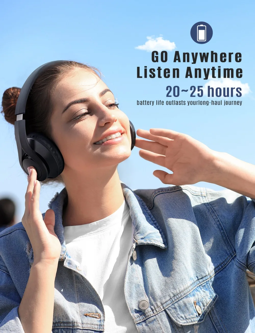 Mpow 059 IPO Wireless Headphones Bluetooth 5.0 Earphones Hifi Sound Headset With Microphone 25 Hours Playtime For Travel Work (3)