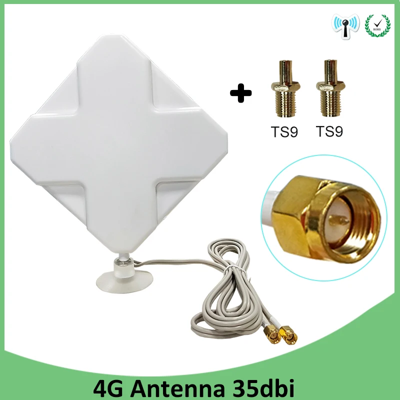 Антенна 3G 4G 35dBi кабель 2 м LTE разъем * SMA для модемного маршрутизатора + переходник