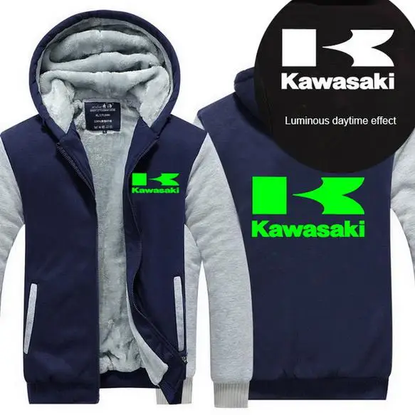 Мужские толстовки, зимние утепленные мужские свитера Kawasaki для мужчин, зимние толстовки на молнии, пальто X - Цвет: 12
