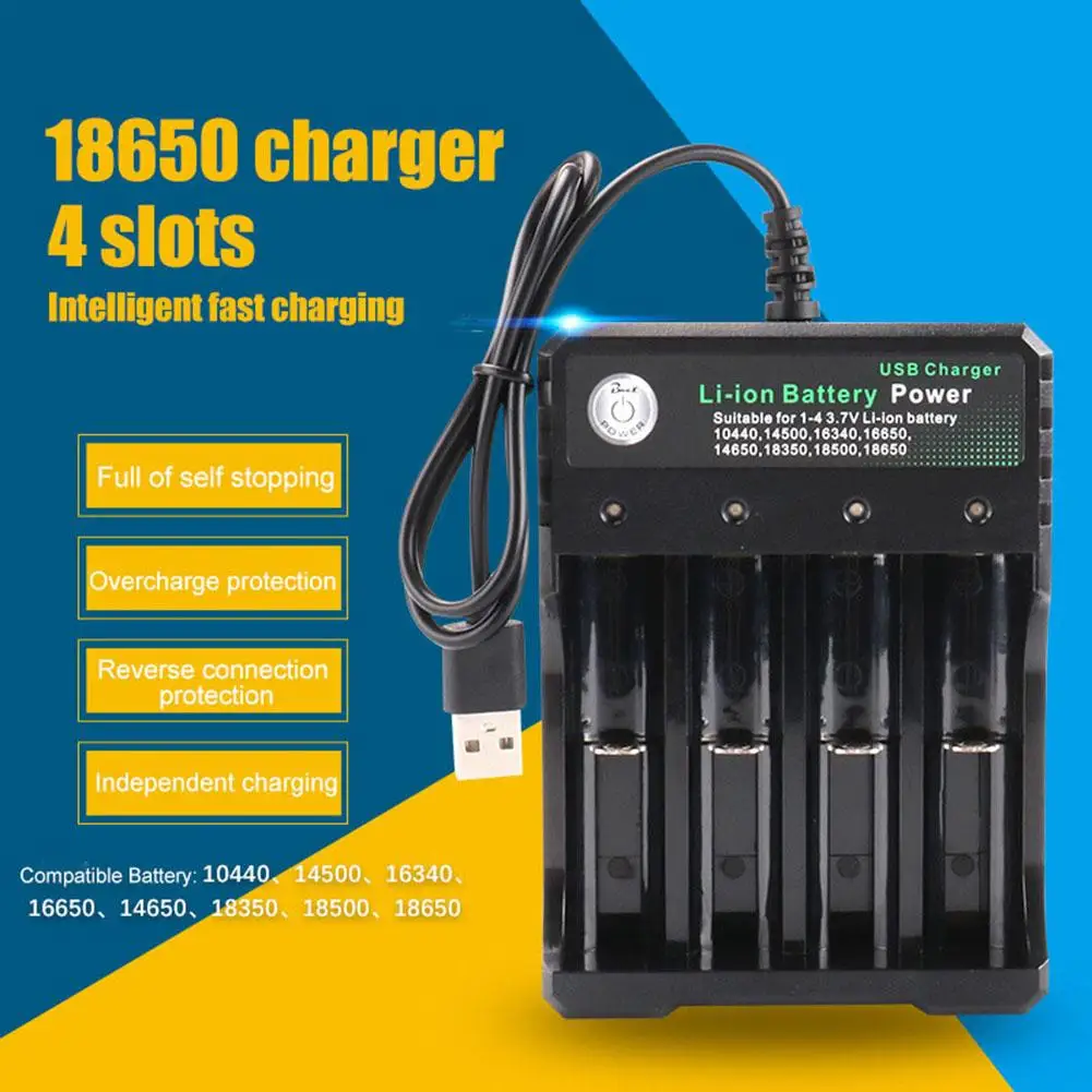 Зарядное устройство USB 18650 4 слота 5 В 1 2 А|Батарея для электровелосипедов| |