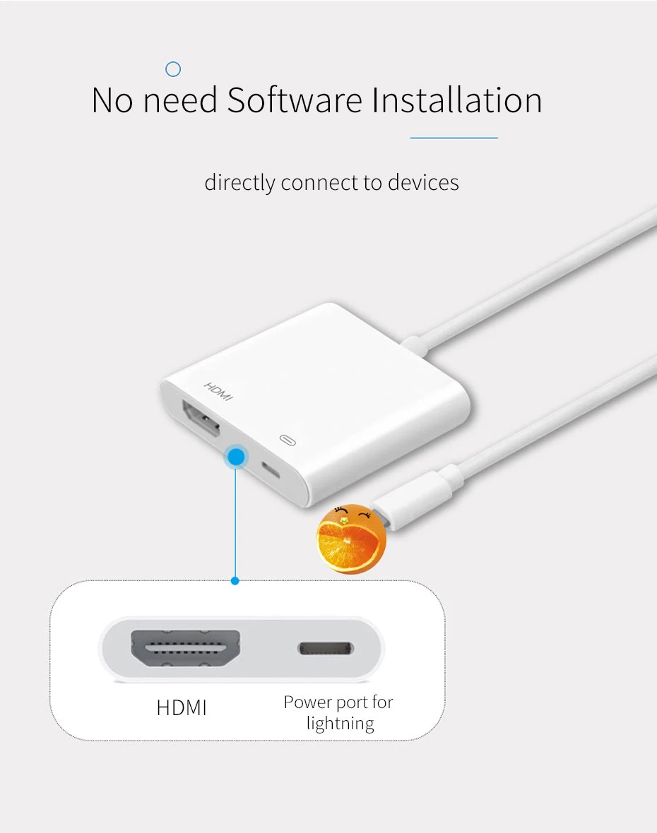 Rosinop 4 к Мини AUX HDMI кабель адаптер для iphone освещение HDMI сплиттер аудио кабель конвертер Displayport для ipad ТВ проектор