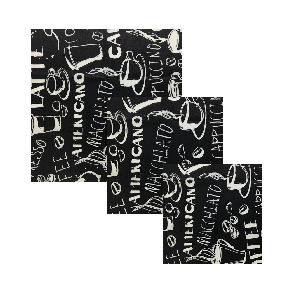 

Set of 3 in Choice of sizes Beeswax Food Wraps Handmade in UK Lucky Dip assorted fabric