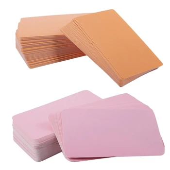 

PPYY NEW -2 Sets Blank Handwritten Paper Message Card Business Thank You Cards for Memo Wedding Party Greeting, Pink & Orange