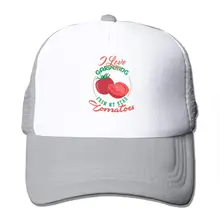 Я люблю Садоводство с моей головы помидоры сетки бейсболка водителя грузовика Стиль шапки Серый