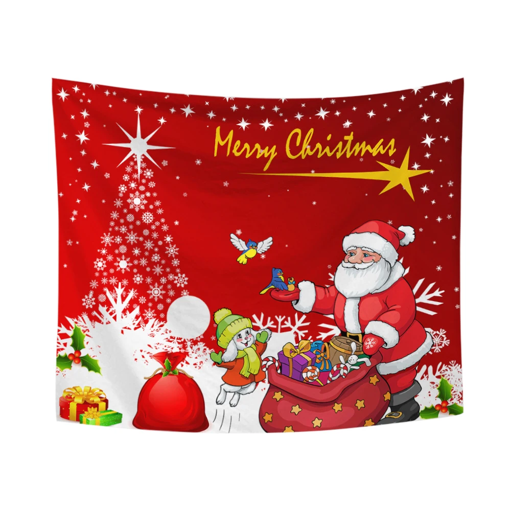 Merry Christmas МАНДАЛА ГОБЕЛЕН настенный ковер одеяло Рождественская елка украшения с оленями украшения для дома изделия гобелен