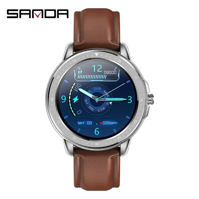 Новые смарт часы Sanda Cf19 для мужчин спортивные браслет Полноэкранный сенсорный