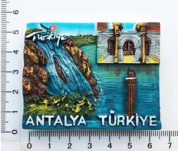 Верхний дидянь в Антальи, Турция, 3D магниты на холодильник, туристические сувениры, магнитные наклейки на холодильник, домашний декор