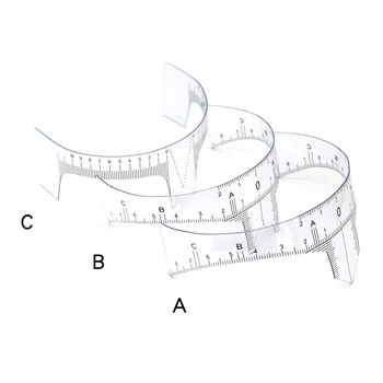 

10pcs Tattoo Accesories Disposable Makeup Brow Measure Eyebrow Guide Ruler Permanent Tools