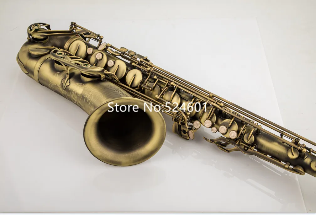 Tenor Saxophone Bb Tune Antique Copper Shell Decoration Professional Musical Instrument With Case Accessories