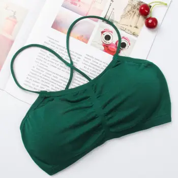 

Female Backless Wrapped Chest Underwear Women Wire Free Bra Seamless Tube Tops