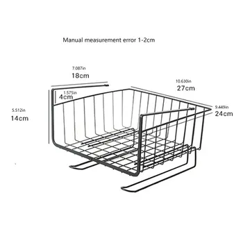 

Wardrobe Storage Rack Metal Rack Finishing Rack Kitchen Cabinet Under Rack Interlayer Hanging Basket Wall Mount Storage Rack