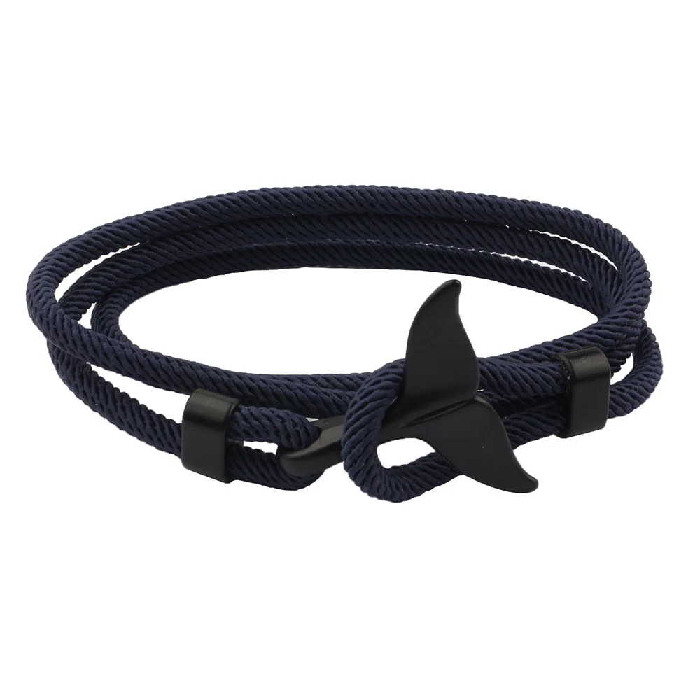 Handmade Multilayer Whale Tail Bracelet Charms Rope Braslet For Male Women Armband String Viking Jewelry bracelet jewelry
