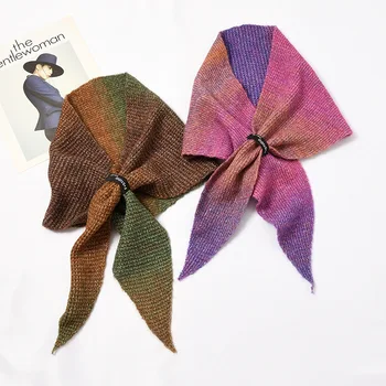 

Soft Knitted Wool Tapered Scarf Women Neck Autumn And Winter Wearing Fashion Wrap Shawl Women Accessories