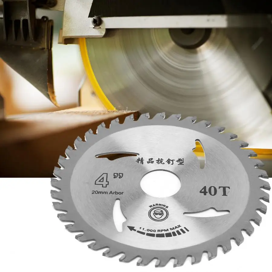 

40T Carbide Circular Wood Cutting Saw Disc for 4'' 110mm Angle Grinder Wood Cutting