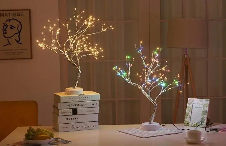Сенсорный выключатель luminaria led light Сказочный свет со светодиодной полоской жемчуг/Светлячок/babysbreat дерево ствол пейзаж ночник настольная лампа