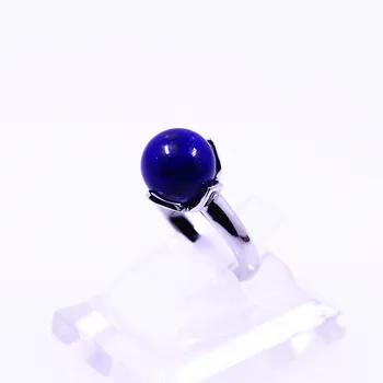 

Personal silver] S925 pure silver jewelry wholesale simple lady lapis lazuli ring manufacturer direct sales