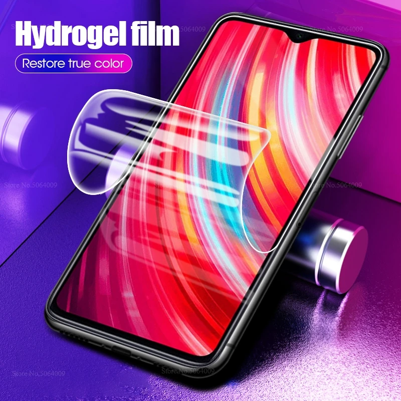 Полное покрытие Гидрогелевая пленка для Xiaomi Redmi 8 Note 8T Pro Защитная экрана CC9 10