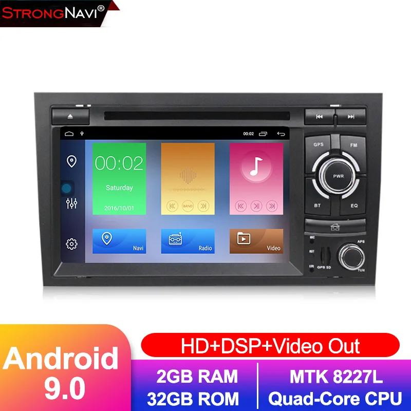 4G+ 64G 8 ядерный Android 9,0 2 Din Автомобильный Радио dvd мультимедийный плеер для Audi A4 S4 RS4 8E 8F B9 B7 B6 Радио Стерео gps wifi DSP - Цвет: 4core 2G 32G