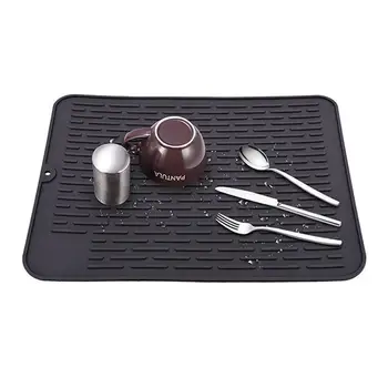 

40 * 30cm Dish Drying Mat For Kitchen Sink Drainer Microfiber Cushion Pad Tableware Tea Towel Absorbent Hotel Bar Placemat