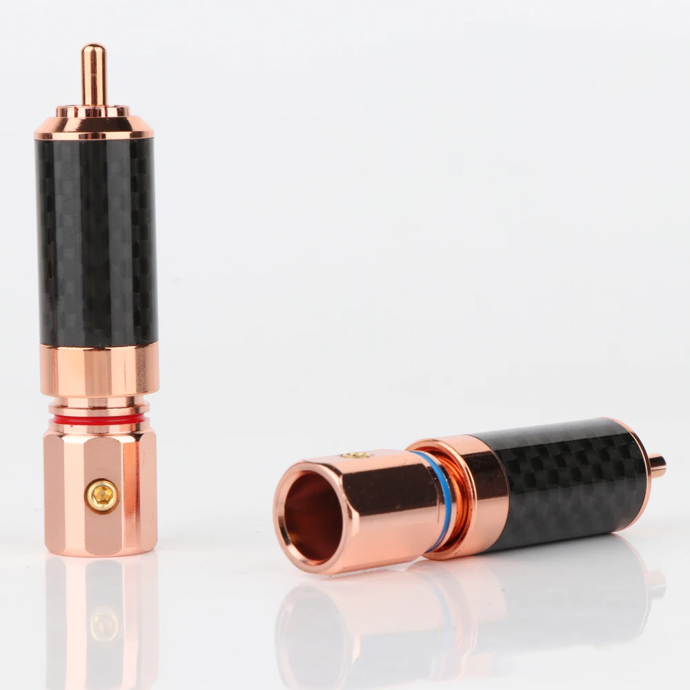 4 шт. R1741 Высокое качество позолоченный RCA аудио разъем закручивающийся штекер