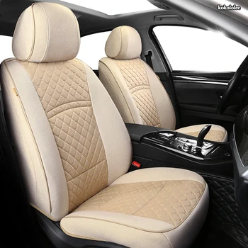 

KOKOLOLEE Custom FLAX car seat covers set For SsangYong Rodius ActYon Rexton Chairman Kyron Korando Tivolan Automobiles Seats