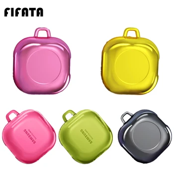 

FIFATA TPU Plating Silicone Protective Shell For Samsung Galaxy Buds Live Wireless Bluetooth Earphone Case Cover With Buckle