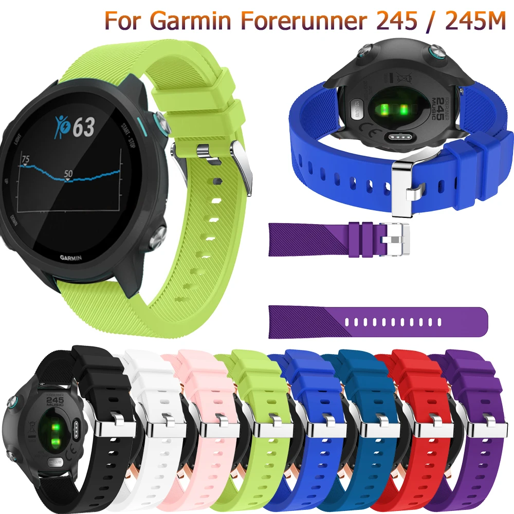 

For Garmin Forerunner 245 Strap fashion Silicone WatchBand Sports Strap For Forerunner 245M/645/Vivoactive3/Vivomove HR Bracelet