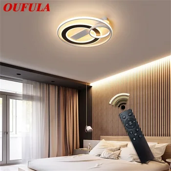 

OUFULA Led Ceiling Lights Round Fixtures with Remote Control 3 Colors Brightness Adjustable and Dimmable For Home Bedroom Living